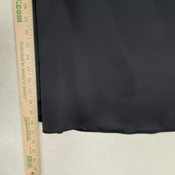 Caroline Constas NWT Black Wide Leg Palazzo Pants Size M Satin Minimalist - Picture 5 of 11